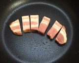 ベーコンと目玉焼き作り方1写真