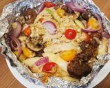 野菜たっぷり☆鶏胸肉のネギ塩ダレホイル焼作り方5写真
