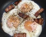 ベーコンと目玉焼き作り方6写真