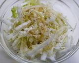 レンジで簡単！白菜の黒胡椒和え作り方1写真