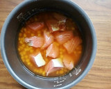 簡単！秋鮭とコーンの炊き込みご飯作り方2写真