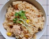 簡単！秋鮭とコーンの炊き込みご飯作り方4写真