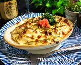 絶品♥️ふし麺の明太子クリームグラタン作り方6写真
