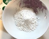 材料5つ★片栗粉のふんわりレンジケーキ作り方1写真