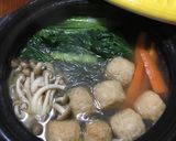 一人鍋　とりとんボールと野菜の鍋物作り方4写真