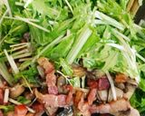 ベーコンとマッシュルームの水菜サラダ作り方7写真