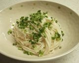 ひやむぎで　カッテージチーズ和風和え麺作り方2写真