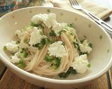 ひやむぎで　カッテージチーズ和風和え麺作り方3写真