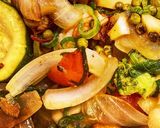 アンコールワットの青胡椒と野菜の炒め物作り方6写真