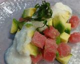 アボカドとマグロ漬けにトロロをかけました作り方8写真