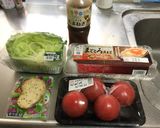 トマタマレタスの信号色サラダ!(^^)!作り方1写真
