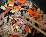 大根間引き菜のヘルシー中華丼作り方4写真