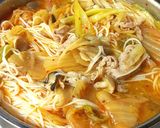 豚バラときのこの具沢山キムチ煮麺(温麺)作り方6写真