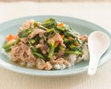 大根間引き菜のヘルシー中華丼作り方8写真