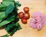 煮るだけ★ほうれん草チキンバジルトマト作り方1写真