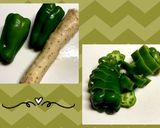ふっくらトロとろピーマンの山芋詰め焼き♪作り方1写真