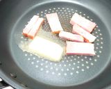 さつまいもとベーコンの炒め作り方3写真