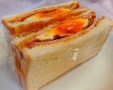 朝食に♪トロトロお好み焼き風サンドイッチ作り方9写真