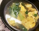 簡単中華風卵スープ チンゲン菜入り作り方5写真
