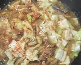 鯖味噌煮缶詰と、キャベツの簡単炒め作り方4写真