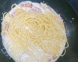 カルボナーラ風(？)チーズクリームパスタ作り方8写真