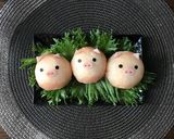 三匹の子豚♫チーズ入り生ハムおにぎり作り方11写真