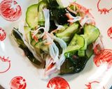 きゅうりとワカメの酢の物～かぼすでどうぞ作り方4写真