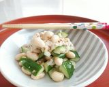 たたきキュウリと大豆の粒マスサラダ作り方5写真