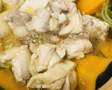 鶏むね肉をカボチャでかこむお鍋作り方4写真