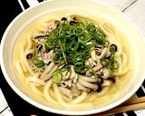 ベトナム風味の肉きのこうどん作り方5写真