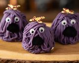 ハロウィンにムック！紫芋のモンブラン作り方1写真