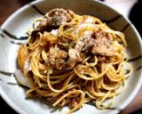 豚肉と玉ねぎの和風パスタ作り方5写真