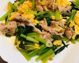 小松菜と豚肉卵炒め作り方7写真