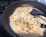 サーモン塩辛のクリームパスタ作り方5写真