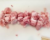 さっぱり水菜の豚こま丼作り方1写真