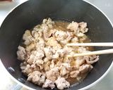 さっぱり水菜の豚こま丼作り方3写真