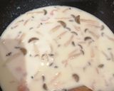 パスタ(牛乳ベーコンほうれん草きのこ類)作り方4写真