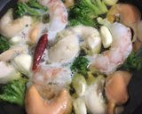 主にほたてハラコのアヒージョ作り方10写真