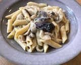 しいたけの豆乳クリームペンネ作り方6写真