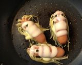 髪が生えたミイラ ソーセー人★ハロウィン作り方8写真