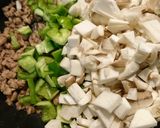 厚揚げのひき肉あんがけ作り方1写真