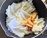 たっぷり白菜と豚バラ肉の味噌汁作り方4写真