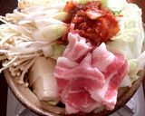 小鍋でひとりキムチ鍋＆雑炊♪プチッと鍋で作り方4写真
