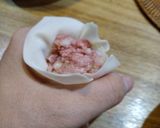 フライパンとキャベツで蒸し焼売作り方4写真