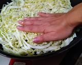 フライパンとキャベツで蒸し焼売作り方7写真