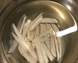 つんつんして硬さ確認 野菜かき揚げ作り方3写真