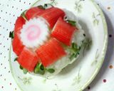 ✿華やか❀だけどめっちゃ簡単✿花にぎり作り方4写真
