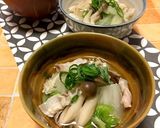 水から煮るキノコ達☆レタス味噌バタスープ作り方6写真