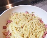 ベーコンとサラダほうれん草のパスタ作り方4写真