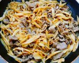 牛モモ肉とゴボウの炒め煮作り方6写真